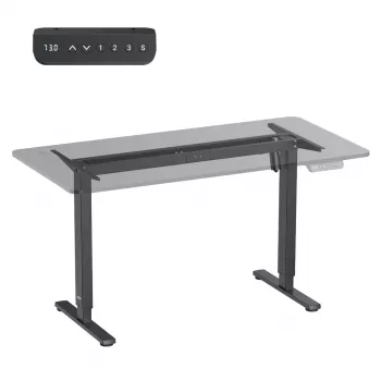 Ergo Office elektrinis reguliuojamo aukščio stalas, maks. aukštis 1160mm, maks. apkrova 80kg, be stalviršio, juodas, ER-400 B