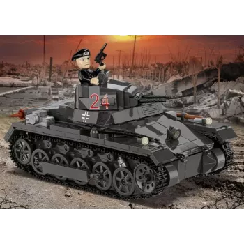 Konstruktorius Cobi Panzer I Ausf. B – 654 detalės, detalus tanko modelis