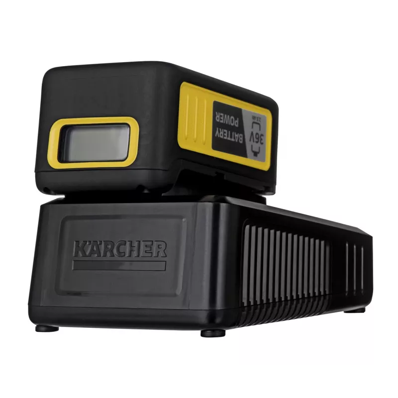 Baterijos ir įkroviklio rinkinys Karcher Starter kit Battery Power 36/25 – 36 V, 2500 mAh, geltona