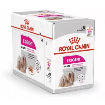 Šlapias šunų ėdalas Royal Canin Exigent Meat Universal 12×85 g – paukštiena, suaugusiems, išrankiems šunims