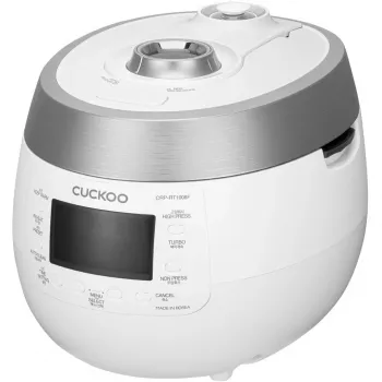 Ryžių virimo puodas Cuckoo CRP-RT1008F, baltas, 1,8 l, aliuminis, LED, mygtukai, 1,2 m