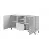 ABETO komoda 150x42x82 baltas blizgus
