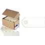 Krepšio etiketė agipa 120 x 57 mm, smėlio spalvos kartonas 160 g/m², su sustiprinimo žiedais, neutrali, be vielos