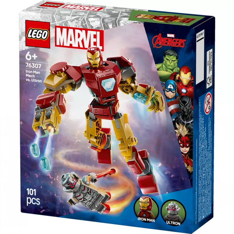 LEGO MARVEL 76307 Geležinio Žmogaus Mech prieš Ultroną