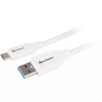 USB 3.2 Gen 2 laidas, USB-A kištukas > USB-C kištukas (baltas, 1 metras)