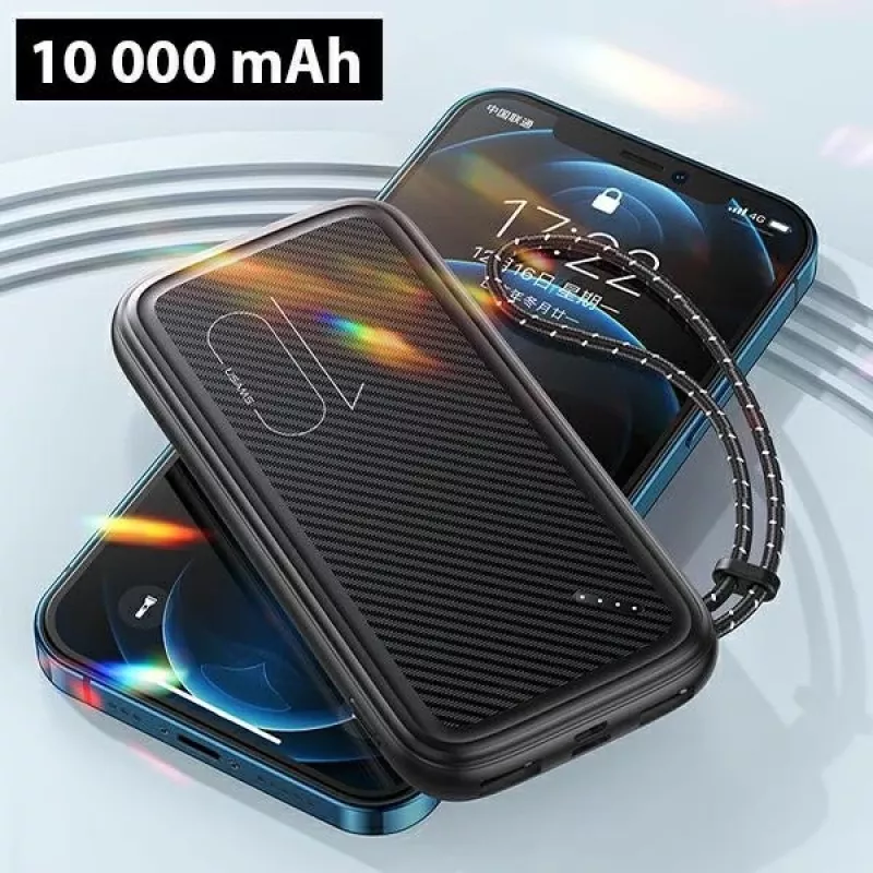 Nešiojamas powerbankas USAMS PB56 10000mAh 2xUSB / USB-C / MicroUSB greitas įkrovimas