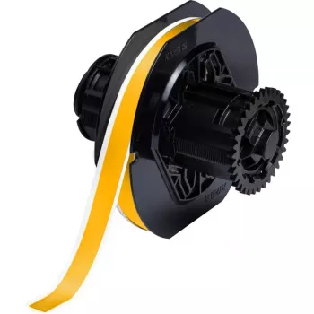 Lipni vinilinė etiketė spausdintuvui Brady B30C-500-7569-YL, geltona, 1,27 cm plotis