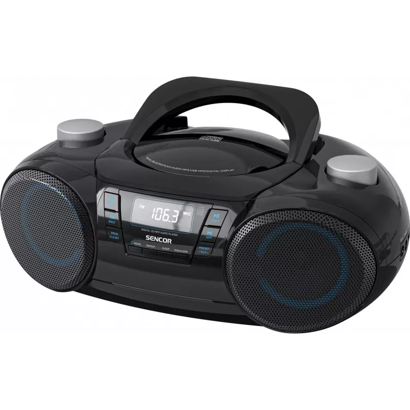 Nešiojamas Bluetooth grotuvas SENCOR SPT4710B – 20 W, Bluetooth 5.3, CD/USB/FM