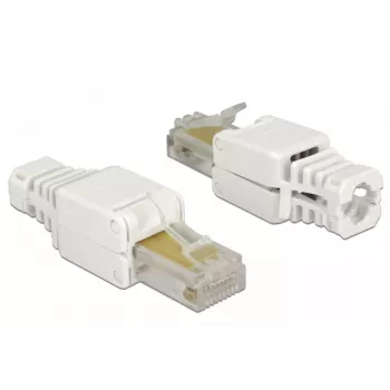 Laidinė jungtis DeLOCK 86415 RJ-45 balta