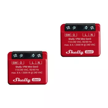 Shelly 1PM Mini Gen3 išmanusis jungiklis su energijos matavimu 1P 110-240V