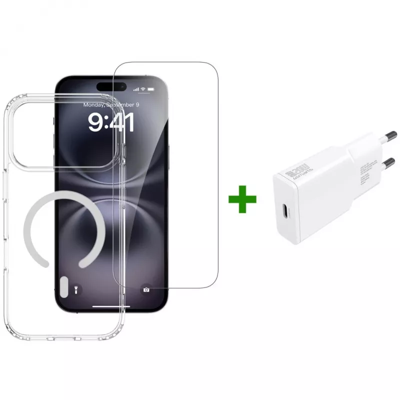 4smarts Border Case dėklas iPhone 17 Pro Max 17,5 cm permatomas baltas