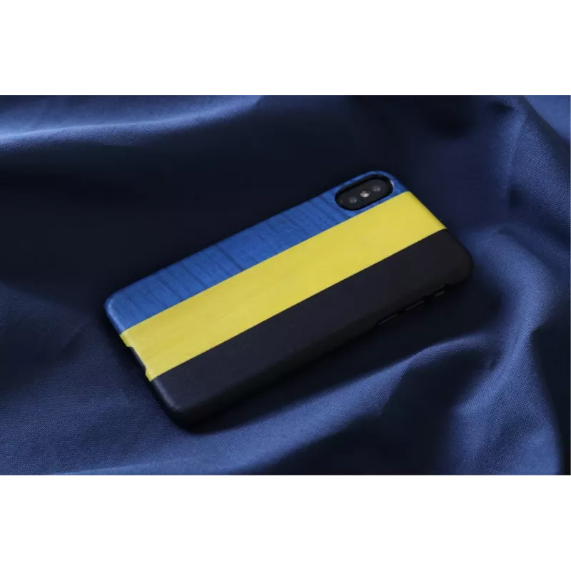 Dėklas iPhone X/XS man and wood dandy mėlyna juoda, apsauginis kietas apvalkalas