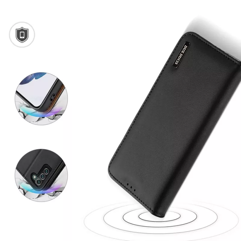 Dux Ducis Hivo odinis dėklas su atvartu Samsung Galaxy S22+ (S22 Plus) juodas