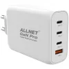 Maitinimo šaltinis ALLNET PSU-GaNPD-USB-1A3C-130W — 130W, 1× USB-A, 3× USB-C