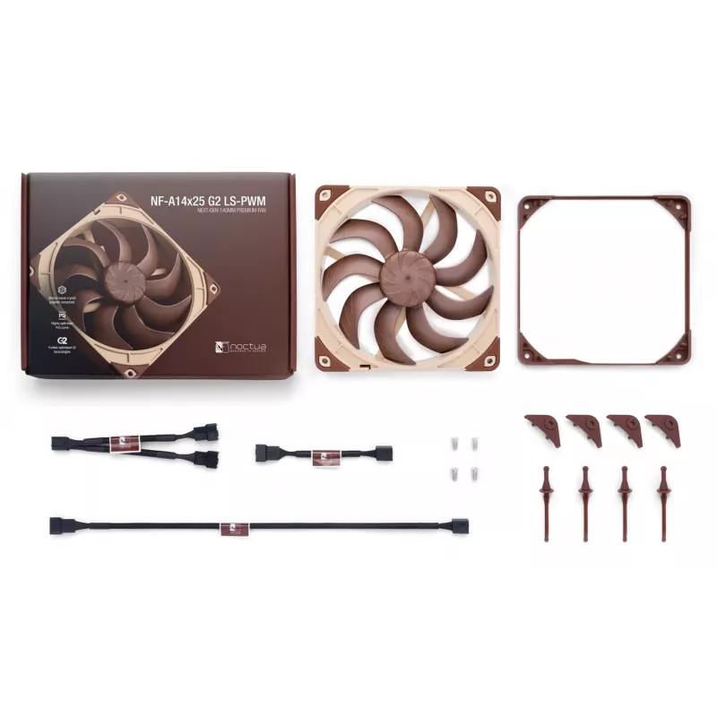 Noctua NF-A14X25 G2 LS-PWM 140 mm korpuso ventiliatorius