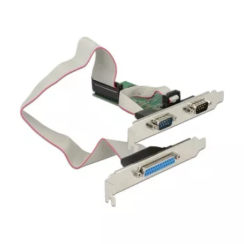 PCI Express praplėtimo kortelė Delock 89556 su dviem RS-232 prievadais ir lygiagrečiuoju prievadu