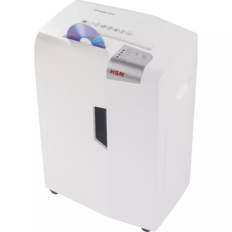 HSM shredstar X13 dokumentų smulkintuvas, 4 x 37 mm, su atskiru CD pjovimo mechanizmu
