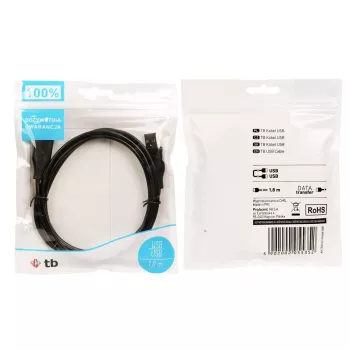 USB laidas AM-AM 1,8 m juodas