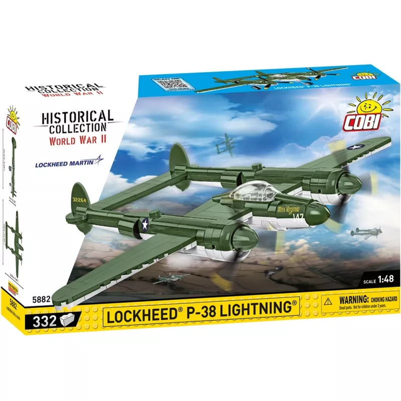 COBI Lockheed P-38 Lightning konstravimo kaladėlės