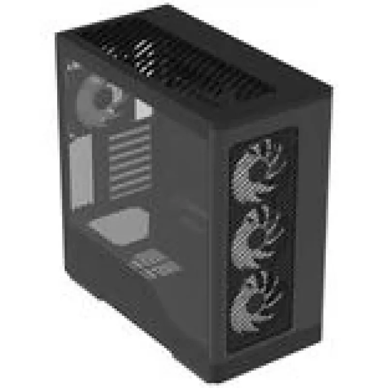 Kompiuterio korpusas AEROCOOL D520A Midi-Tower ATX Grūdintas stiklas RGB — juodas