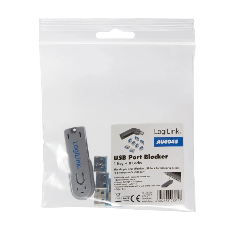 USB prievado spyna LogiLink AU0045 (mėlyna)
