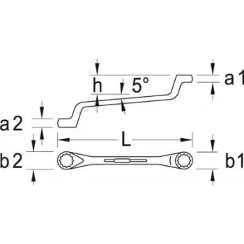 GEDORE Dvigubas žiedinis veržliaraktis UD-Profil 30x32 mm (6019260)