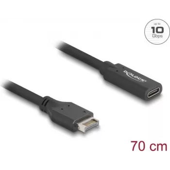 DeLOCK USB laidas Type-E Key A 20 kontaktų kištukas į USB Type-C lizdą 70 cm