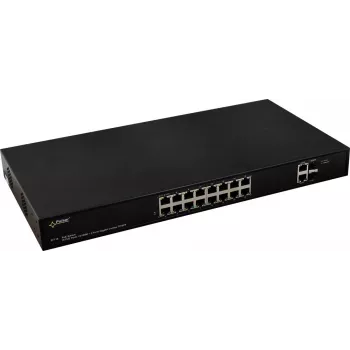 PULSAR SF116 valdomas tinklo jungiklis Fast Ethernet (10/100) PoE 1U juodas