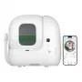 Atvira katės kraiko dėžė PETKIT Purobot Max Pro – balta, 657×538×603 mm, 12 V adapteris