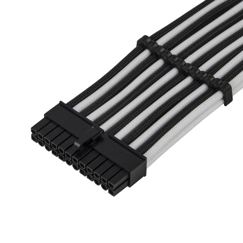 ATX ilginimo laidas SILVERSTONE SST-PP07E-MBBW 30 cm juodas/baltas