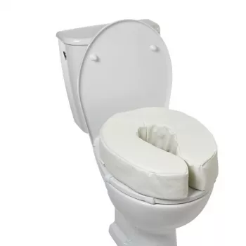 Minkštas paaukštintas tualeto sėdynės uždedamas antgalis, 10 cm