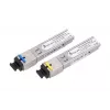 SFP WDM šviesolaidinis siųstuvų-imtuvų pora Extralink 1.25G 1310/1550nm vienmodis 3km SC DOM
