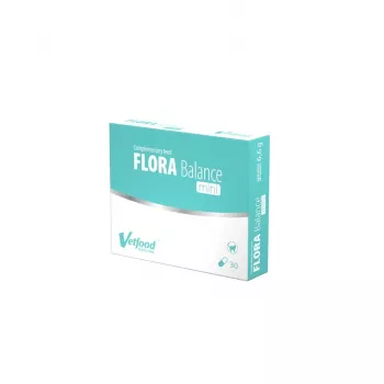 VetFood Flora Balance Mini virškinimo palaikymo priemonė katėms, 30 kapsulių