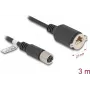 Tinklo kabelis DeLOCK M12 X-koduotas 8 kontaktų moteriškas į RJ45 lizdą Cat.6A 3 m juodas