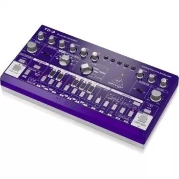 Bosinės linijos sintezatorius Behringer TD-3-GP Purple – analoginis bosinis sintezatorius su įmontuotu sekvensoriumi