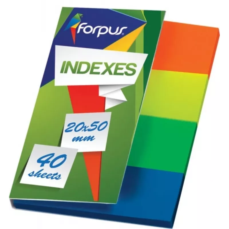 Index Forpus, 20x50mm, Asorti, Plastmasiniai (4x40) 0718-102