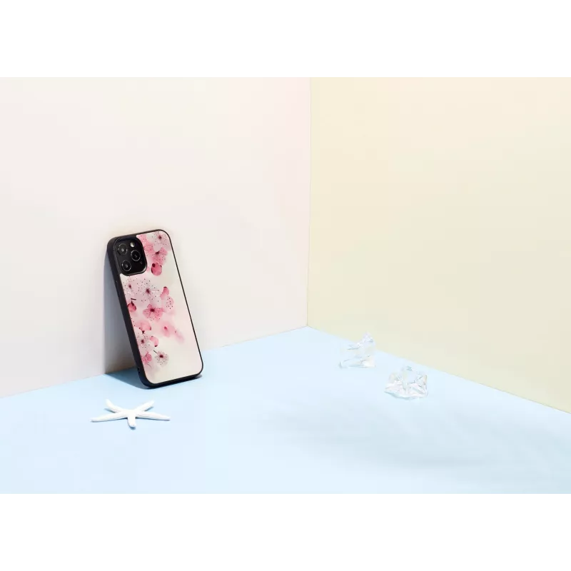 Apsauginis dėklas iKins Apple iPhone 12 / 12 Pro – vyšnios žiedų dizainas