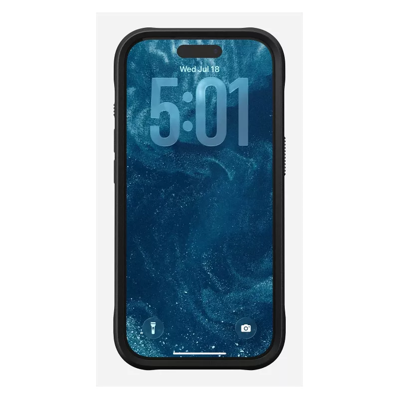 Mobilaus telefono dėklas Nomad Rugged Leather Case, skirtas iPhone 17 Pro, 6,3 colio (16 cm), ruda spalva, oda/TPU/aliuminis