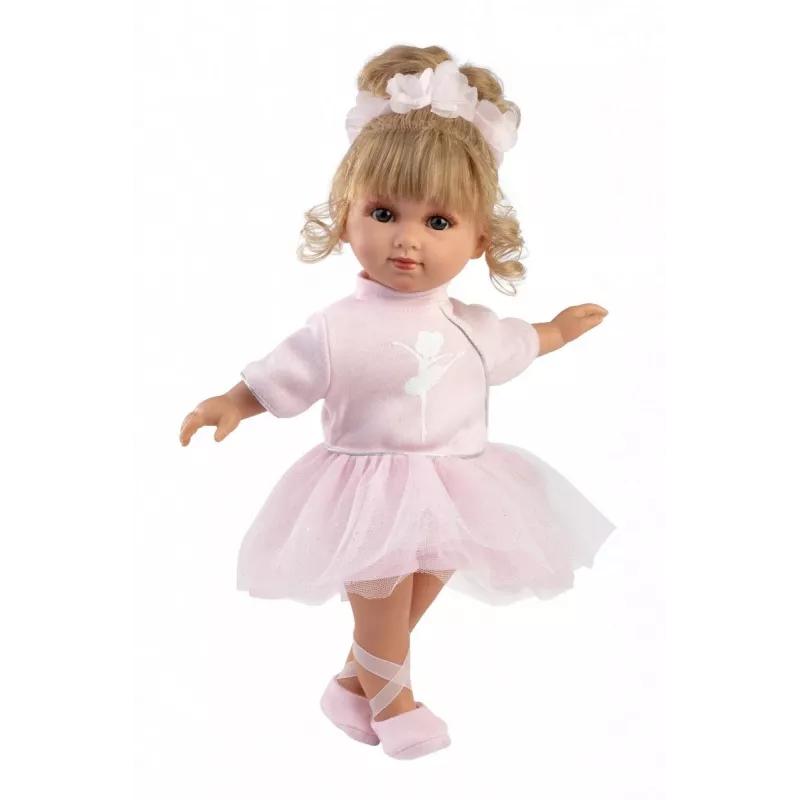 Lėlė kūdikis Llorens Elena Ballerina 35 mm audinys ir vinilas smėlio rožinė balta rekomenduojama 3+