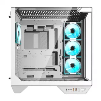 Korpusas Darkflash DY470 (baltas) + 4 ventiliatoriai