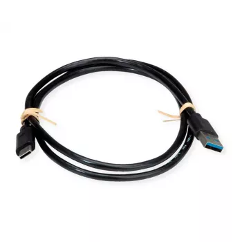 ROLINE RM USB 3.2 Gen 1 laidas, A-C, ST/ST, juodas, 0,5 m