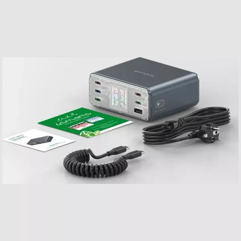Įkrovimo stotelė 360W 5xUSB-C + 1xUSB-A GaN