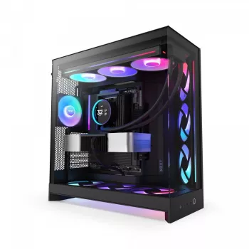 PC korpusas NZXT H9 Flow RGB Midi Tower juodas