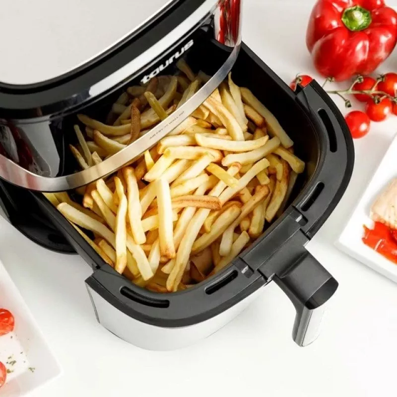 Kepimo skrudintuvas Taurus Air Fry 7S 1600W 6,5L, nerūdijantis plienas, 8 programos, 80–200°C, jutiklinis valdymas