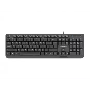 Natec Trout Slim USB klaviatūra, JAV išdėstymas, juoda