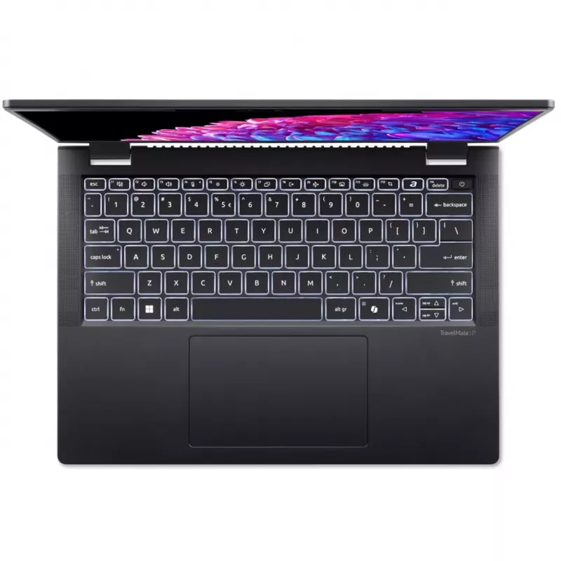 Acer TravelMate P6 14 TMP614-73-TCO nešiojamas kompiuteris - 180° vyrių dizainas - Intel Core Ultra 5 125H / 1.2 GHz - Evo - Win 11 Pro - Intel Arc Graphics - 32 GB RAM - 1.024 TB SSD NVMe - 35,6 cm (14) (NX.B5LEG.002)