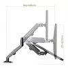 Maclean MC-860N Monitorio Laikiklis su Dujine Spyruokle, 13-27, 8 kg, Juodas