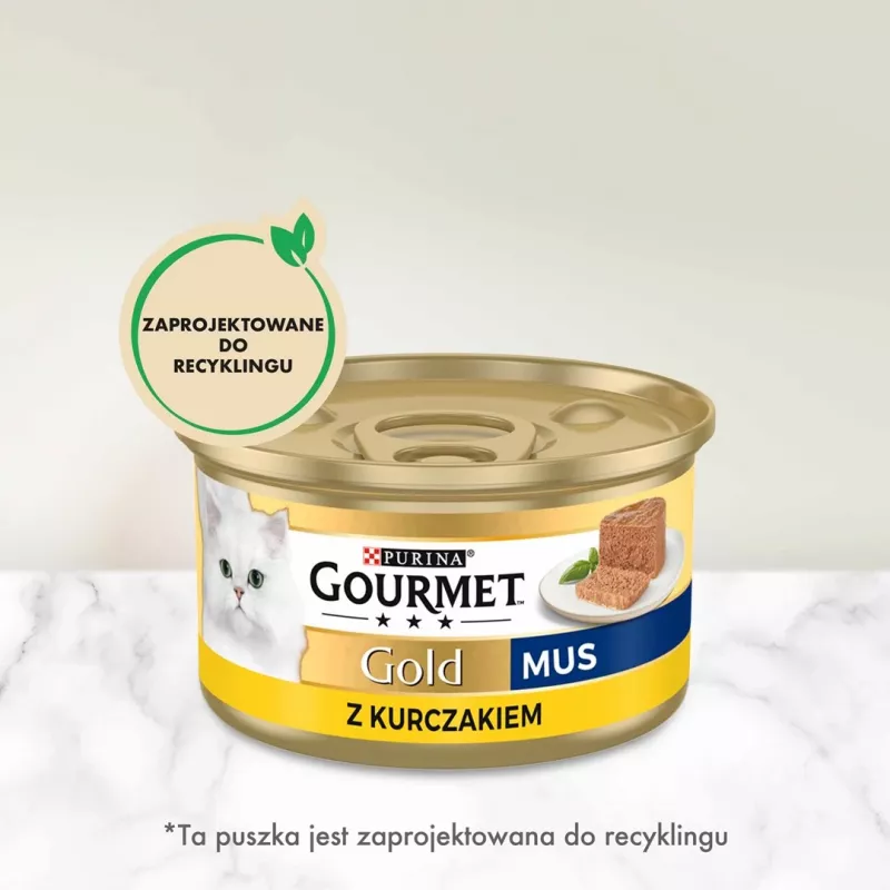 Purina Nestle Gourmet Gold šlapias kačių ėdalas su lašiša ir vištiena, 85 g