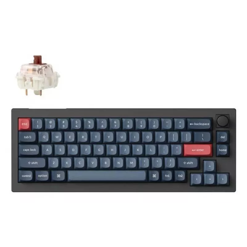 Mechaninė klaviatūra Keychron V2 MAX su Gateron Jupiter Brown jungikliais, juoda, US išdėstymas