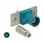 Koaksialinis FAKRA Z jungtis DELOCK 89826, patinas, auksuoti kontaktai, 21,2×24×7,5 mm